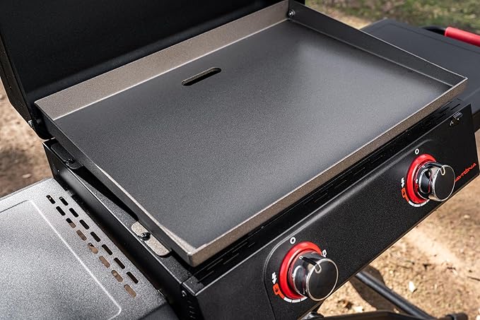 Nexgrill Daytona 2-Burner Propane Flat Top Grill with Foldable Cart – Portable Outdoor Griddle Gas Grill for Camping & Tailgating – 20000 BTUs, 335 SQ. In. Grill for Burgers, BBQ & More - 720-1075B