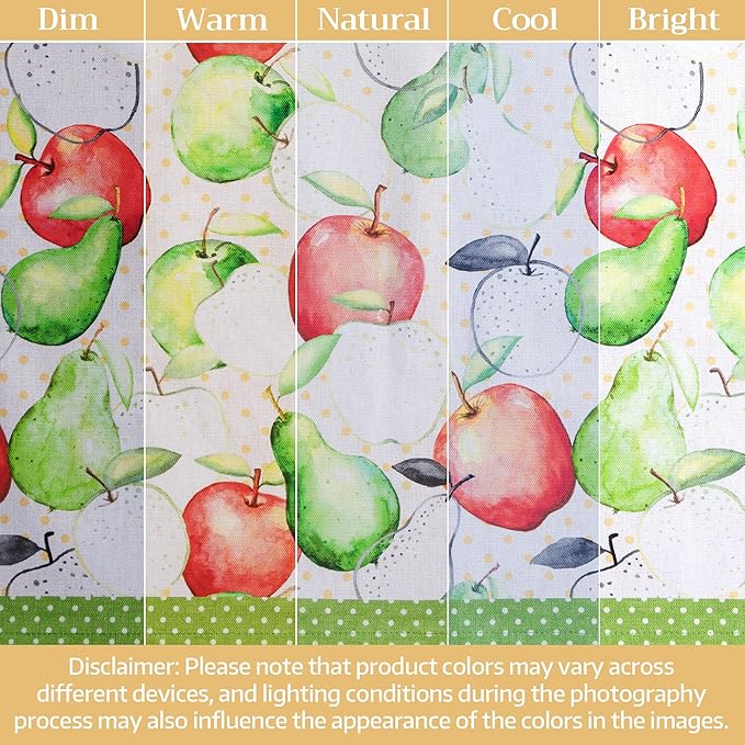 Maison d' Hermine Cloth Napkins Set of 4 100% Cotton Everyday Reusable Square Napkins Cloth Washable Dinner Party Wedding Restaurant Valentines Day Decorations Spring/Summer(Apples & Pears, 18" x 18")