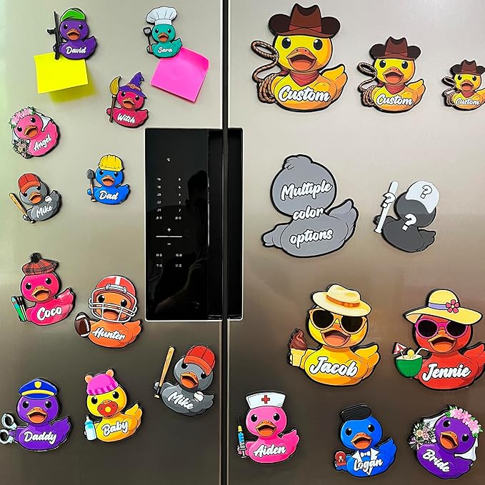 Custom Duck Cruise Door Magnets Fun Duck Cruise Door Decorations Ducky Magnets Stickers Decals Magnetic Reusable Cruiser Ship Magnet for Doors Car Fridge Refrigerator Birthday Kitchen Decor