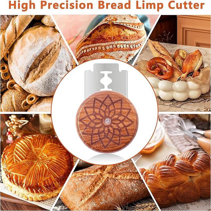 UFO Bread Lame Cutter for Homemade Sourdough,Bread Scorer Tool for Sourdough with 5 Blades and Storage Cover,Slashing Tool Bread Cutting Knife for Artisan Bread and Baguette Makers,Flower