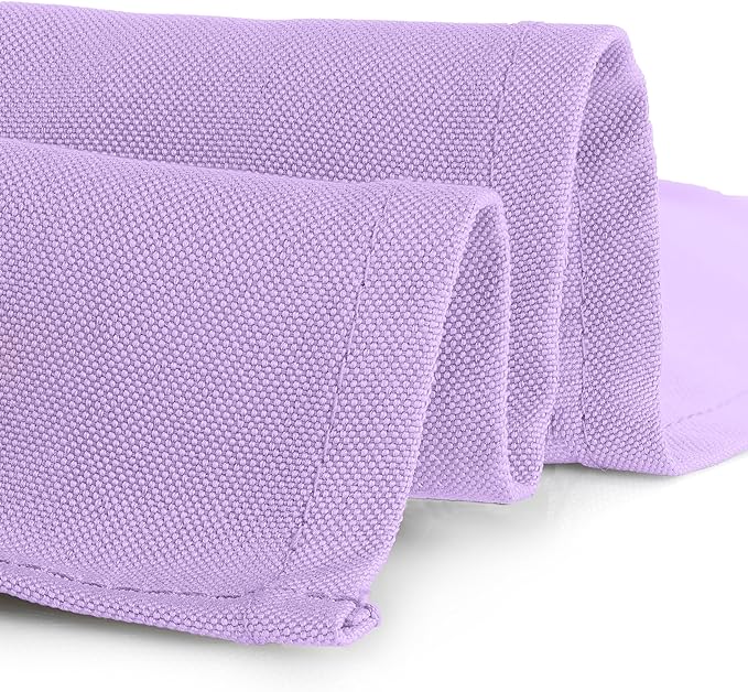 Gee Di Moda Fitted Tablecloth - 48 x 30 Inch Lavender Floor-Length Fitted Table Cloth for 4 Foot Rectangle Table, Heavy Duty Washable Fabric for Parties, Dinner, Weddings, Baby Shower & Trade Show