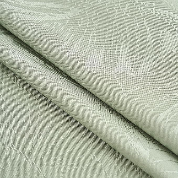 Square Tablecloth 24x24 Inch Green Leaves Pattern with Fringe Edge Waterproof Washable Jacquard Fabric Nightstand End Table Cover for Coffee Teapoy Table Room Decor