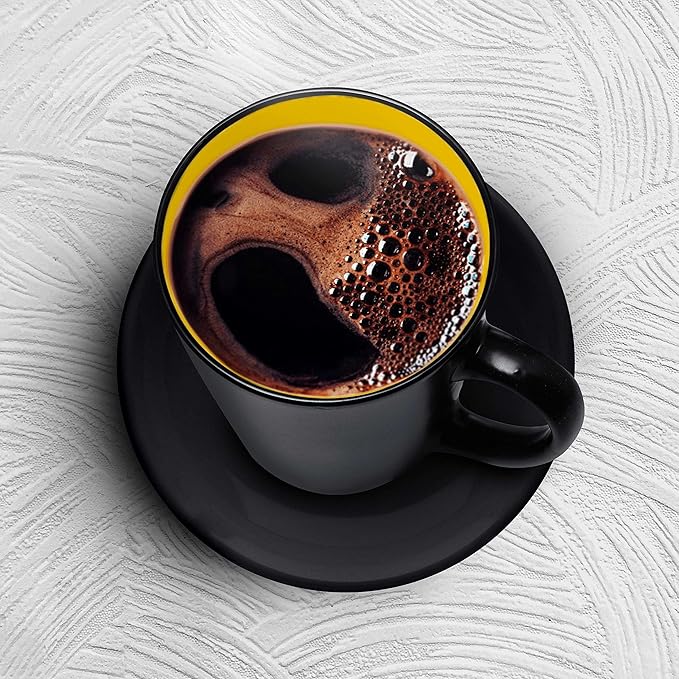 Custom Ceramic Coffee Latte Mugs 12 oz. Set of 100, Personalized Bulk Pack - Perfect for Coffee, Tea, Espresso, Hot Cocoa, Other Beverages - Yellow