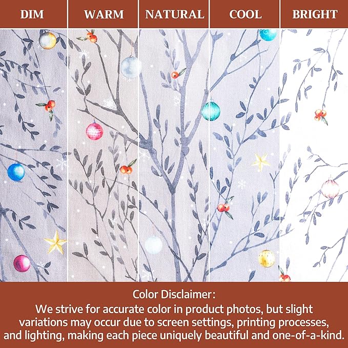 Maison d' Hermine Cloth Napkins Set of 4 100% Cotton for Thanksgiving Christmas Decorations Everyday Reusable Square Fall Napkins Cloth Washable Dinner Party (Fairy Christmas, 20"x20")