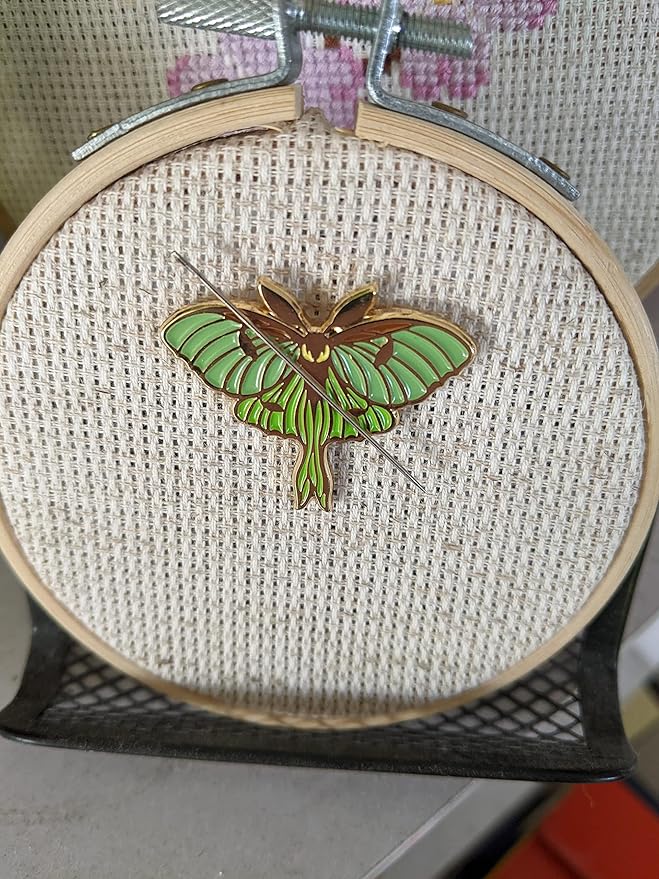 Pastel Luna Moth Needle Minder