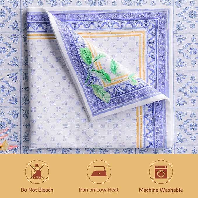 Maison d' Hermine Napkin 100% Combed Cotton Premium Cloth Napkin Decorative Washable Napkins Set of 4 for Home, Kitchen, Dining, Cocktail Parties & Camping - Luberon(20”X20”)
