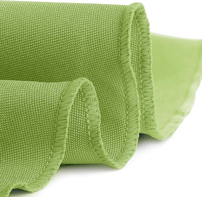 Gee Di Moda Round Tablecloth - 90 Inch Apple Green Round Table Cloth for 30 to 60 Inch Round Tables - Heavy Duty Washable Fabric - for Buffet Table, Holiday Party, Dinner, Wedding & Baby Shower