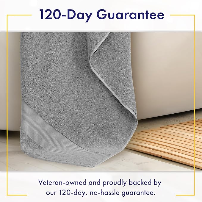 Ultra Soft & Plush Viscose from Bamboo Bath Sheets - 700 GSM Pack of 2 - Extra Large 70x35 in - Super Absorbent & Quick Drying (Pewter Grey)