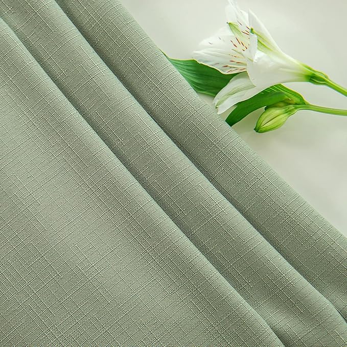 maxmill Slubby Texture Tablecloth Water Resistance Antiwrinkle Spillproof Soft Washable Jacquard Table Cloth for Dining Room, Event Banquet Party Holiday Dinner, Rectangle 60 x 104 Inch, Sage Green