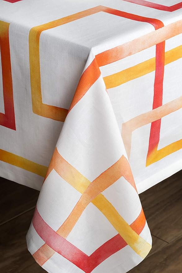 Maison d' Hermine Table Cloth Rectangle Table 100% Cotton 60 x 90 Inches Tablecloth Reusable Decorative for Dining Room Farmhouse Home Valentines Day Decorations Spring Summer - Summer Maze