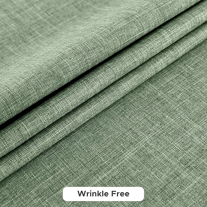 Fitable Faux Linen Tablecloths for Rectangle Tables: Water & Stain Resistant Farmhouse Table Cloth, Washable Burlap Textured Table Covers for Kitchen Dining Party(2 Pack, 52x70 Inch, Sage Green)