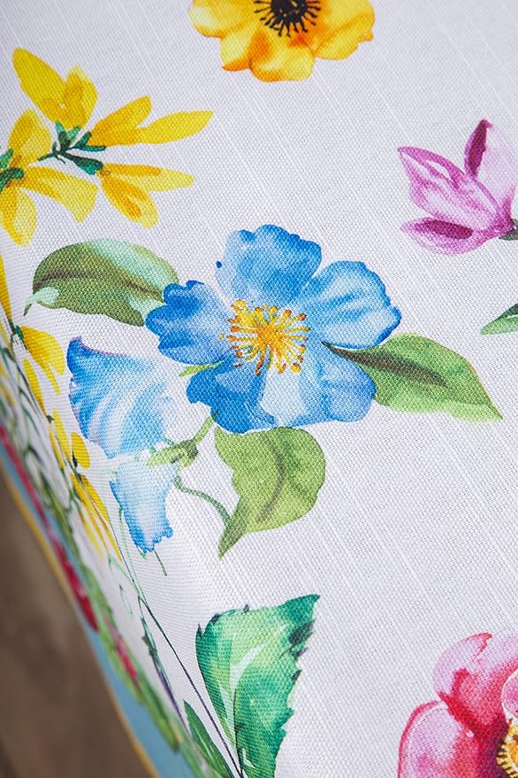 Maison d' Hermine Table Cloth Rectangle Table 100% Cotton 70 x 108 Inches Tablecloth Reusable Decorative for Dining Room Farmhouse Home Valentines Day Decorations Spring Summer - Giverny