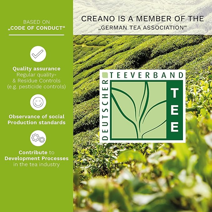 Creano Blooming Tea Gift Set with Glass Teapot 17oz (500ml) - Green Tea Fruity Flavoured Tea Flowers in 6 Varieties - Flowering Tea Gift for Easter