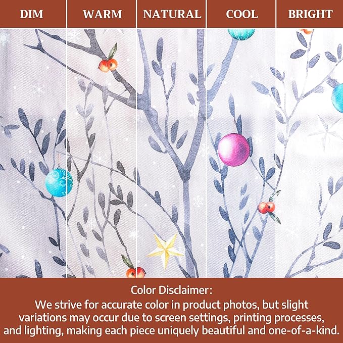 Maison d' Hermine Table Cloth Square Table 100% Cotton 54 x 54 Inches Fall Tablecloth Reusable Everyday Use for Thanksgiving Christmas Decorations Dining Farmhouse Party (Fairy Christmas)