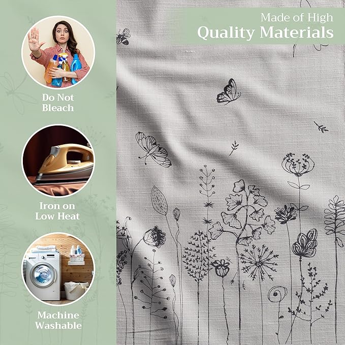 Maison d' Hermine Cloth Napkins Set of 4 100% Cotton Everyday Reusable Square Napkins Cloth Washable Dinner Party Wedding Restaurant Valentines Day Decorations Spring/Summer (Flore, 20" x 20")