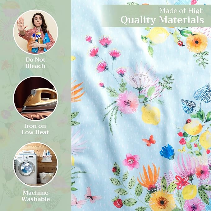 Maison d' Hermine Cloth Napkins Set of 4 100% Cotton Everyday Reusable Square Napkins Cloth Washable Dinner Wedding Restaurant Valentines Day Decorations Spring/Summer (Jardin D'Ete - Mint, 20" x 20")