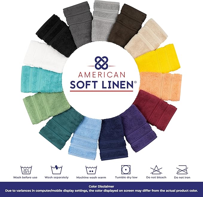 American Soft Linen Luxury Washcloths for Bathroom, 600 GSM 100% Cotton 4 Piece Turkish Wash Cloth Set, 13x13 in Soft Rags for Body and Face, Silver Gray Washcloths