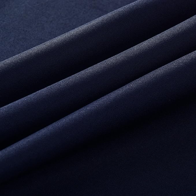 6-Pack 60x102 inch Navy Blue Table Cloths, Solid Stain and Wrinkle Resistant Oblong Tablecloth, Premium Plain Weave Polyester Fabric Rectangle Table Linen Covers for Hotel, Wedding
