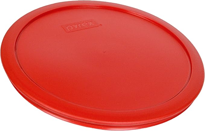 Pyrex 7403-PC 10 Cup Red Round Plastic Storage Lid, Made in USA - 2 Pack