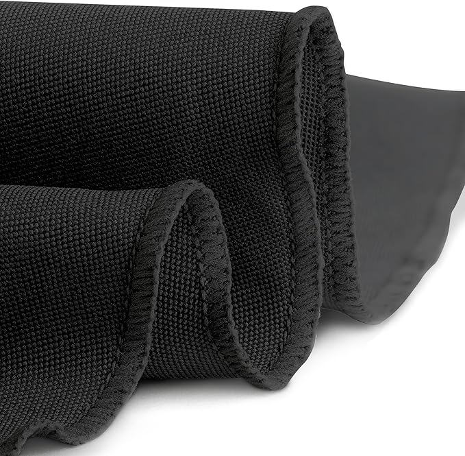 Gee Di Moda Round Tablecloth - 132 Inch Black Round Table Cloth for 72 to 96 Inch Round Tables - Heavy Duty Washable Fabric - for Buffet Table, Holiday Party, Dinner, Wedding & Baby Shower