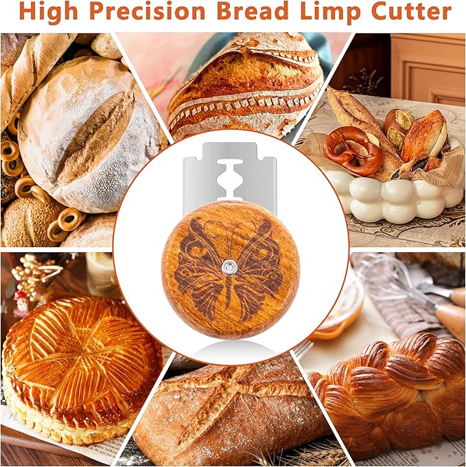UFO Bread Lame Cutter for Homemade Sourdough,Bread Scorer Tool for Sourdough with 5 Blades and Case,Slashing Tool Bread Cutting Knife for Artisan Bread and Baguette Makers,Butterfly