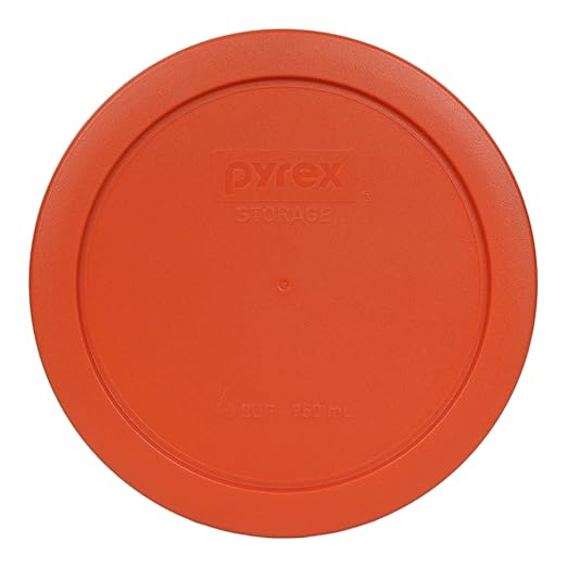 Pyrex 7201-PC 4 Cup Pumpkin Orange Food Storage Replacement Lid - Made in USA