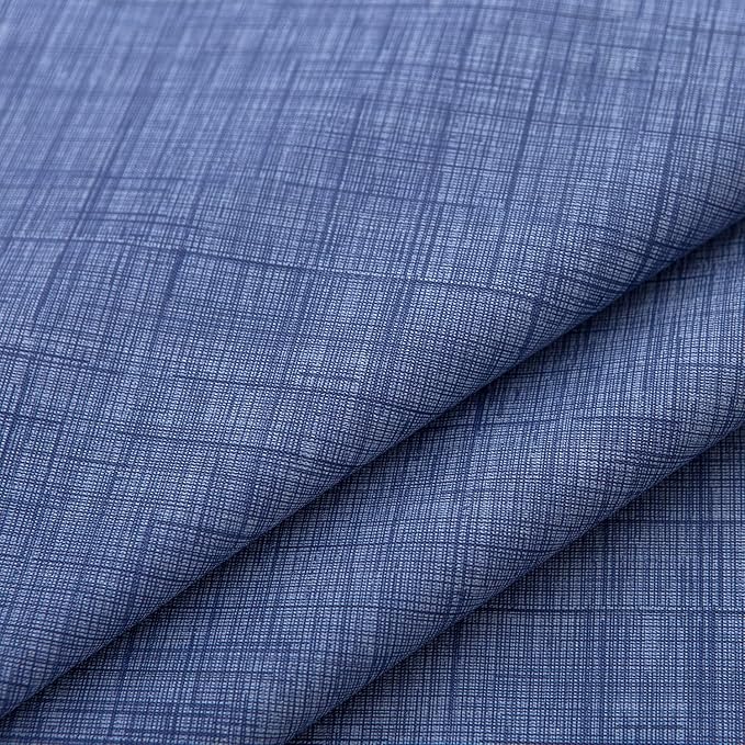 Pioggia Vinyl Tablecloth with Flannel Backing Rectangle Waterproof Oil-Proof Plastic Table Cloth Wipeable PVC Table Cover for Indoor and Outdoor (Blue, 60 x 84 Inch)