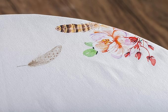 Maison d' Hermine Table Cloth Round Table 100% Cotton 63 Round Inches Tablecloth Reusable Decorative for Dining Room Farmhouse Home Valentines Day Decorations Spring Summer - Ibiza - Beige
