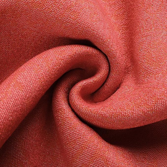 Dimatic Heavyweight Cotton Linen Square Tablecloth for Kitchen, Dining Table, Camping, Party Holiday Decoration Table Cover, Botanical Pattern Red 55 x 118 Inches