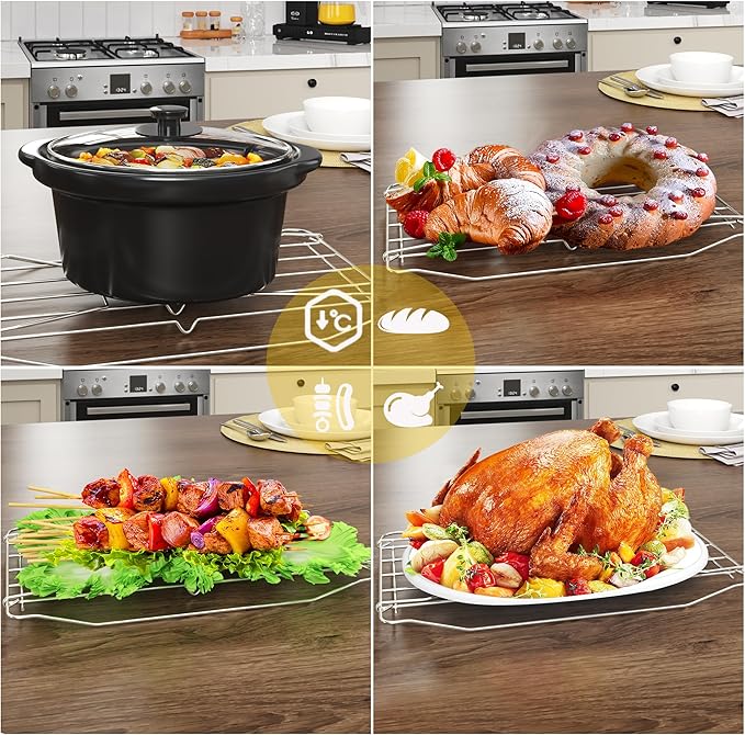 22-Quart Electric Roaster Oven with Removable Pan and Self-Basting Lid, Perfect for Turkey Roasting with Temperature Control from 150 to 450°F and Cool-Touch Handles，Black
