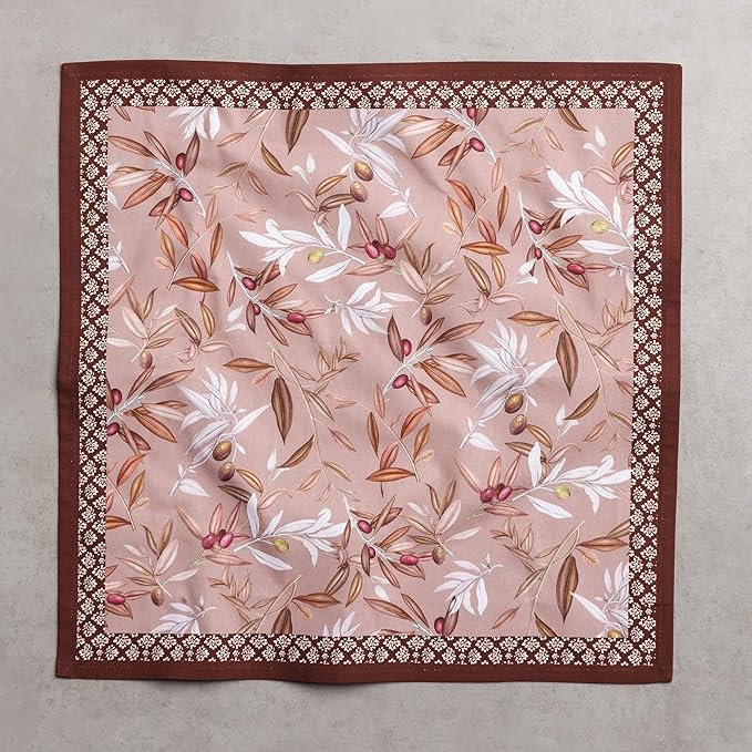 Maison d' Hermine Cloth Napkins Set of 4 100% Cotton Everyday Reusable Square Napkins Cloth Washable Dinner Party Wedding Restaurant Valentines Day Decorations Spring/Summer (Nyons, 18" x 18")