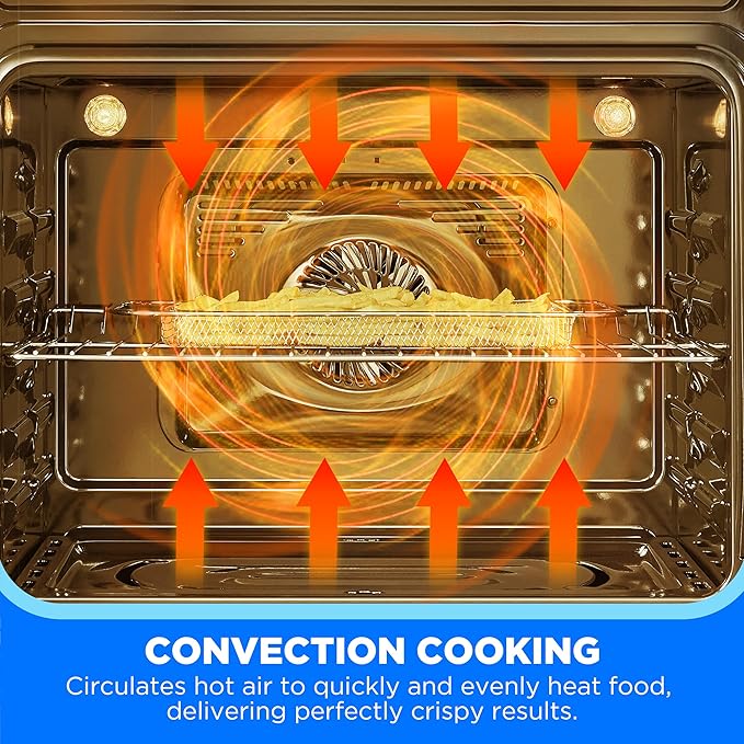 Midea 24" Electronic Single Wall Oven, 2.5 Cu. Ft.-Capacity, Built-in Oven with 8-in-1 Cooking Modes, Stainless Steel