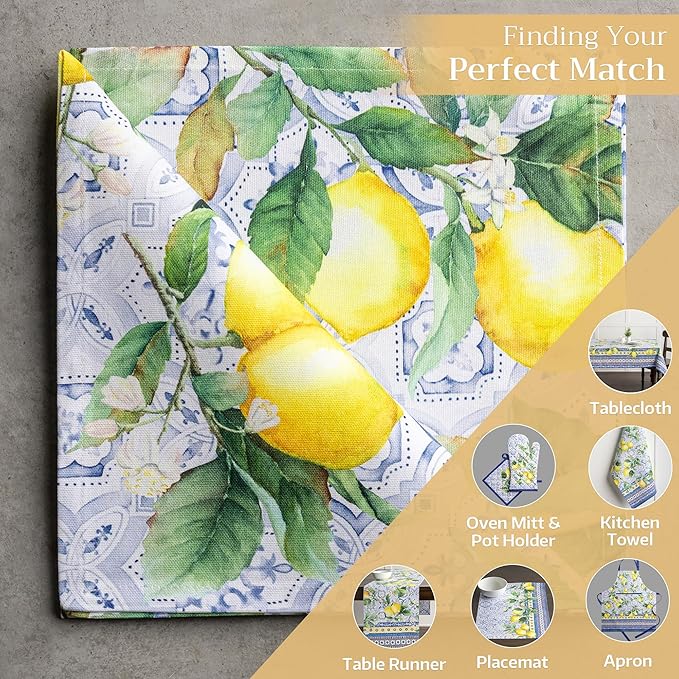 Maison d' Hermine Cloth Napkins Set of 4 100% Cotton Everyday Reusable Square Napkins Cloth Washable Dinner Party Wedding Restaurant Valentines Day Decorations Spring/Summer (Citrus, 20" x 20")