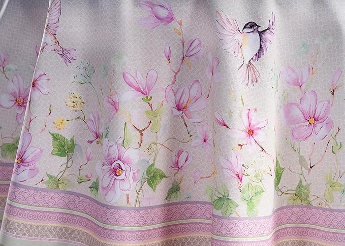 Maison d' Hermine Table Cloth Round Table 100% Cotton 63 Round Inches Tablecloth Reusable Decorative for Dining Room Farmhouse Home Valentines Day Decorations Spring Summer - Magnolia Mornings