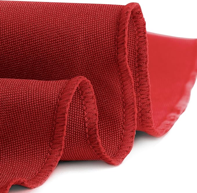 Gee Di Moda Round Tablecloth - 90 Inch Red Round Table Cloth for 30 to 60 Inch Round Tables - Heavy Duty Washable Fabric - for Buffet Table, Holiday Party, Dinner, Wedding & Baby Shower
