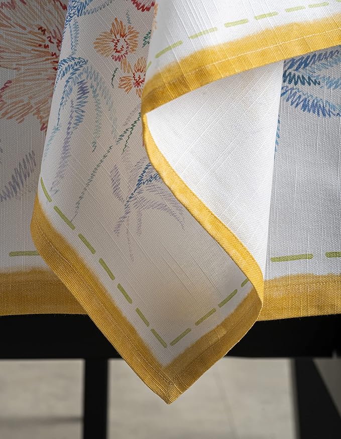 Maison d' Hermine Cloth Napkins Set of 4 100% Cotton Everyday Reusable Square Napkins Cloth Washable Dinner Wedding Restaurant Valentines Day Decorations Spring/Summer (Paradise Island, 20" x 20")