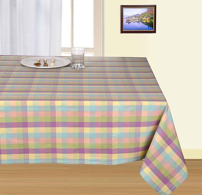 Urban Villa Tablecloth Buffalo Check Tabletop Cover Kitchen Dining Table Cloth 100% Cotton Great Parties Wedding Holiday Dinner Easter Rectangle 52X70 Inches 4-6 Seats