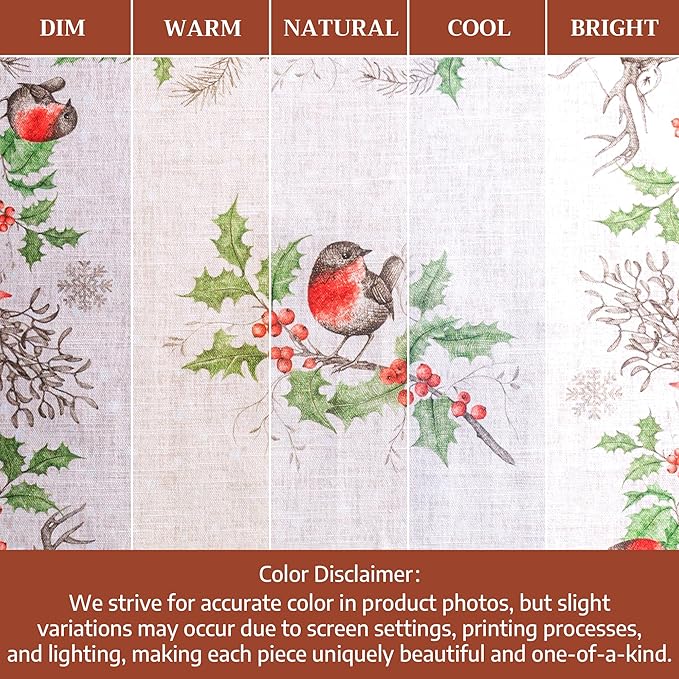 Maison d' Hermine Cloth Napkins Set of 4 100% Cotton for Thanksgiving Christmas Decorations Everyday Reusable Square Fall Napkins Cloth Washable Dinner Party (Christmas Dew, 20"x20")