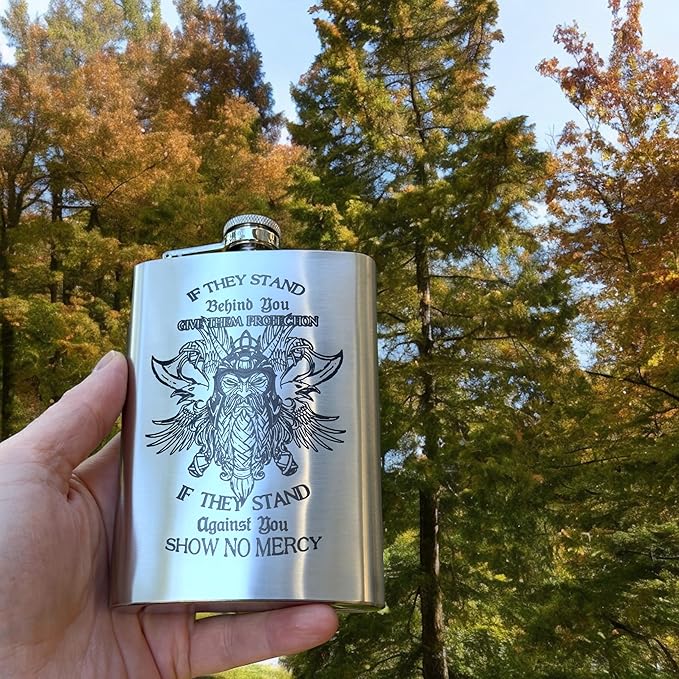8oz Viking No Mercy Flask