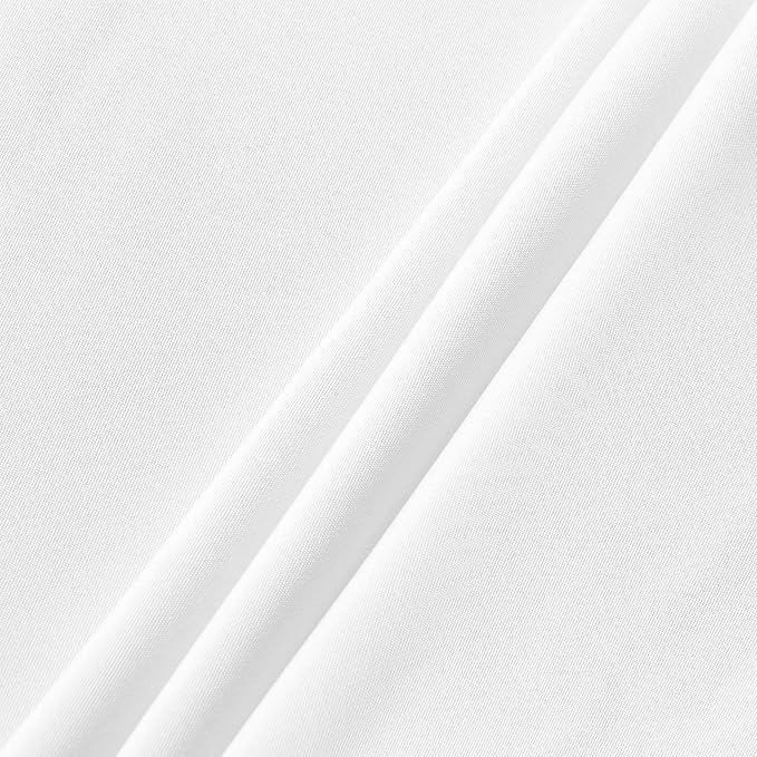 sancua Round Tablecloth - 90 Inch - Water Resistant Spill Proof Washable Polyester Table Cloth Decorative Fabric Table Cover for Dining Tables, Buffet Parties and Camping, White