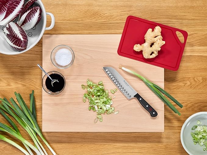 WÜSTHOF Gourmet 5" Hollow Edge Santoku Knife, Black