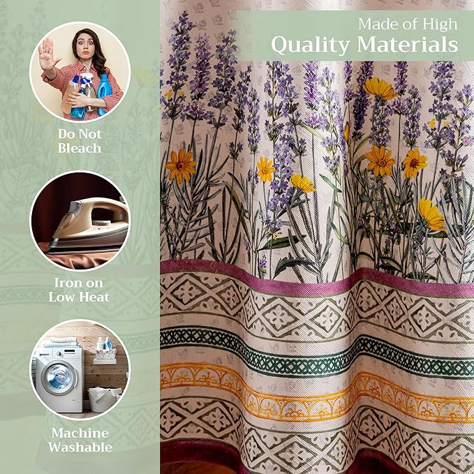 Maison d' Hermine Table Cloth Round Table 100% Cotton 69 Round Inches Tablecloth Reusable Decorative for Dining Room Farmhouse Home Valentines Day Decorations Spring Summer - Fanny Lavender