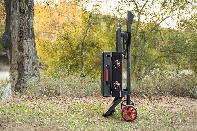 Nexgrill Daytona 2-Burner Propane Flat Top Grill with Foldable Cart – Portable Outdoor Griddle Gas Grill for Camping & Tailgating – 20000 BTUs, 335 SQ. In. Grill for Burgers, BBQ & More - 720-1075B