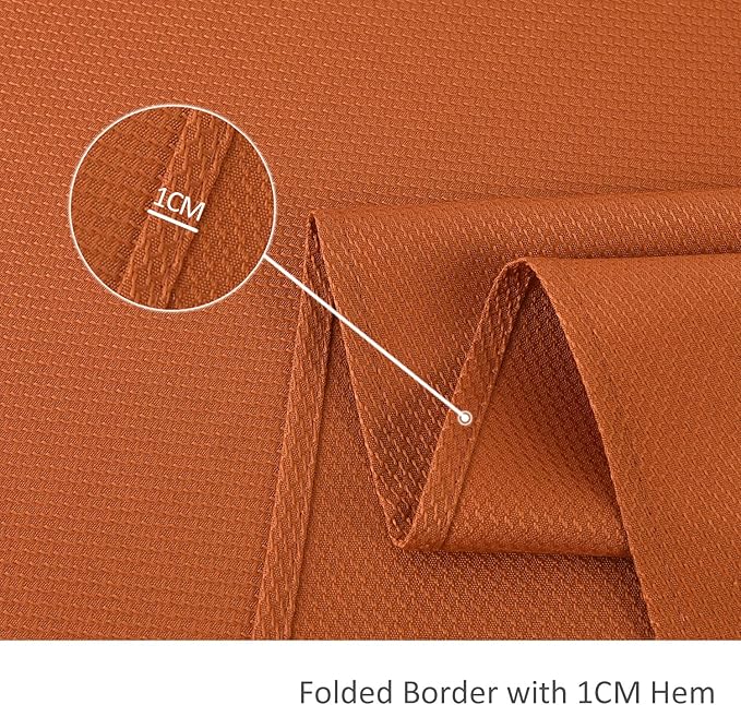 maxmill Jacquard Square Tablecloth Waterproof Spillproof Wrinkle Resistant Soft Textured Table Cloth for Dinner and Party Washable Polyester Fabric, Indoor and Outdoor Use, 60 x 60 Inch, Rust