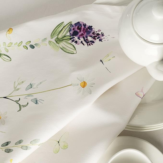 Maison d' Hermine Cloth Napkins Set of 4 100% Cotton Everyday Reusable Square Napkins Cloth Washable Dinner Wedding Restaurant Valentines Day Decorations Spring/Summer (Botanical Fresh, 20" x 20")