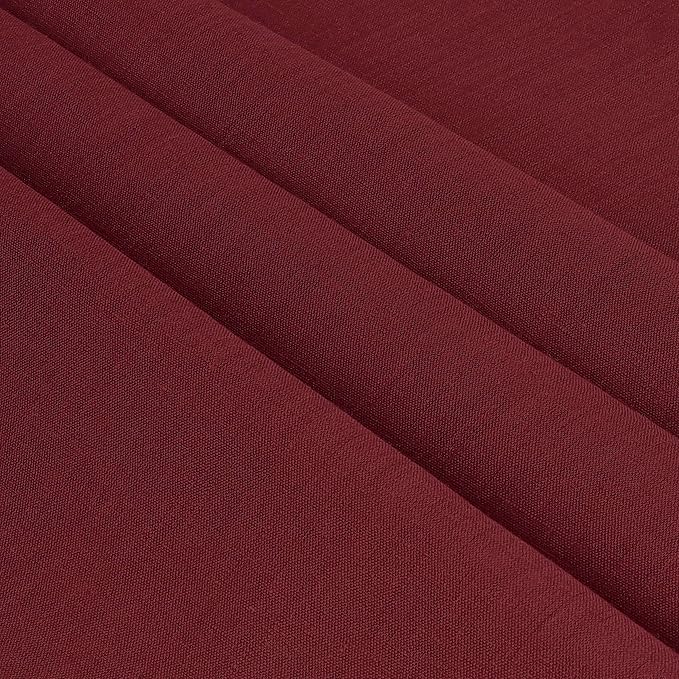 D'Moksha Homes Dark Red Linen Tablecloth 60 x 120 Inch - 100% Pure Linen Hemstitch Tablecloth for Rectangle Tables - Classic Hemstitch, Machine Washable Table Cloth for Valentines, Spring