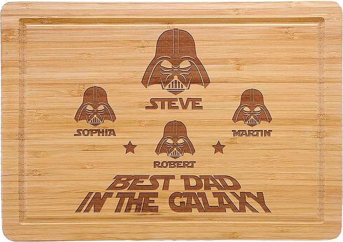 Personalized I am Their Father StarWar Dad Gift Cutting Board, Gifts for Christmas & Fathers Day, Funny Star War Gift, Darth Character Plaque, Custom Name Stars War Mens Gift from Daughter or Son