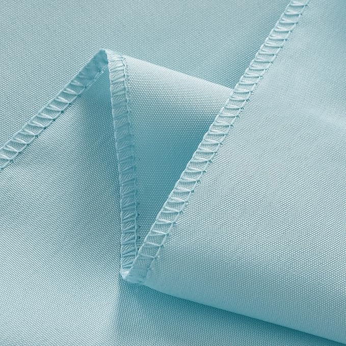6-Pack 60x144 inch Dusty Blue Table Cloths, Solid Stain and Wrinkle Resistant Oblong Tablecloth, Premium Plain Weave Polyester Fabric Rectangle Table Linen Covers for Hotel, Banquet