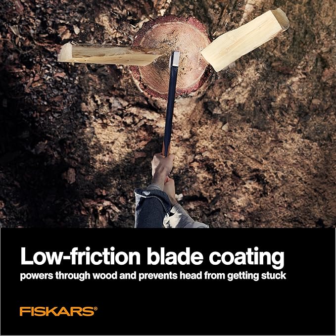 Fiskars X17 Splitting Axe, Tree Branch Cutter and Wood Splitter (23.5-Inch Axe) with Shock-Absorbing Handle