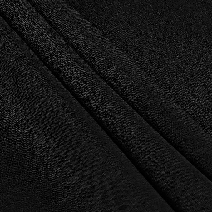 D'Moksha Homes Linen Black Tablecloth 60 x 132 Inch - 100% Pure Linen Rectangular Tablecloth - Machine Washable Table Cloth for Spring, Easter
